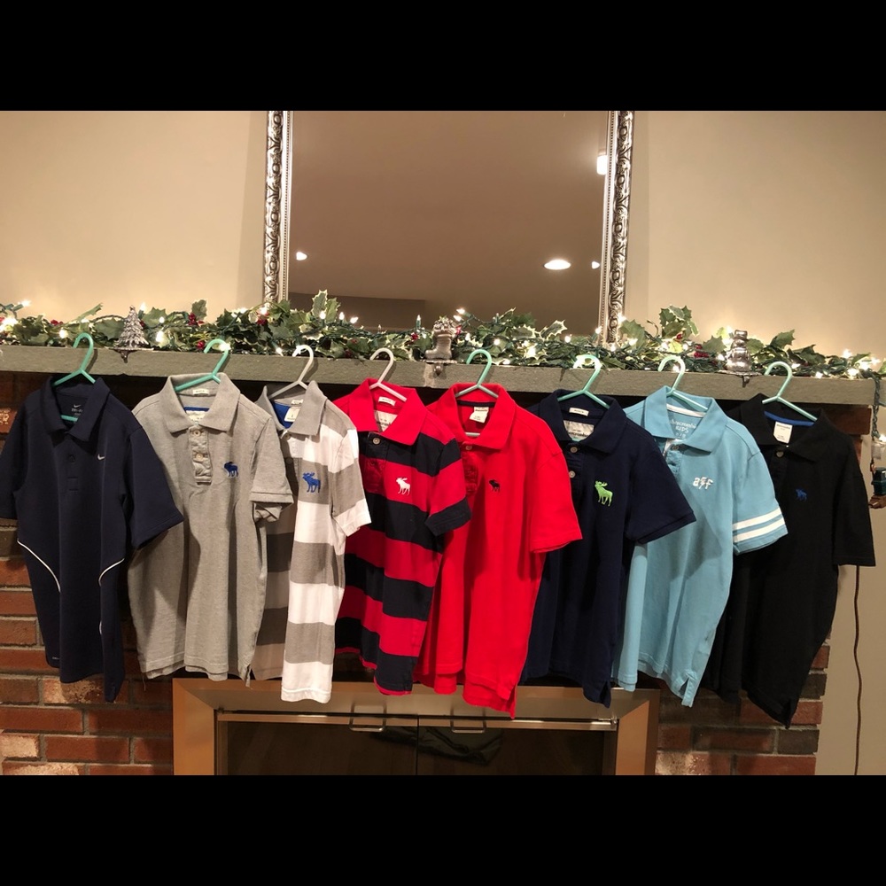 Abercrombie boys shirt sleeve polos